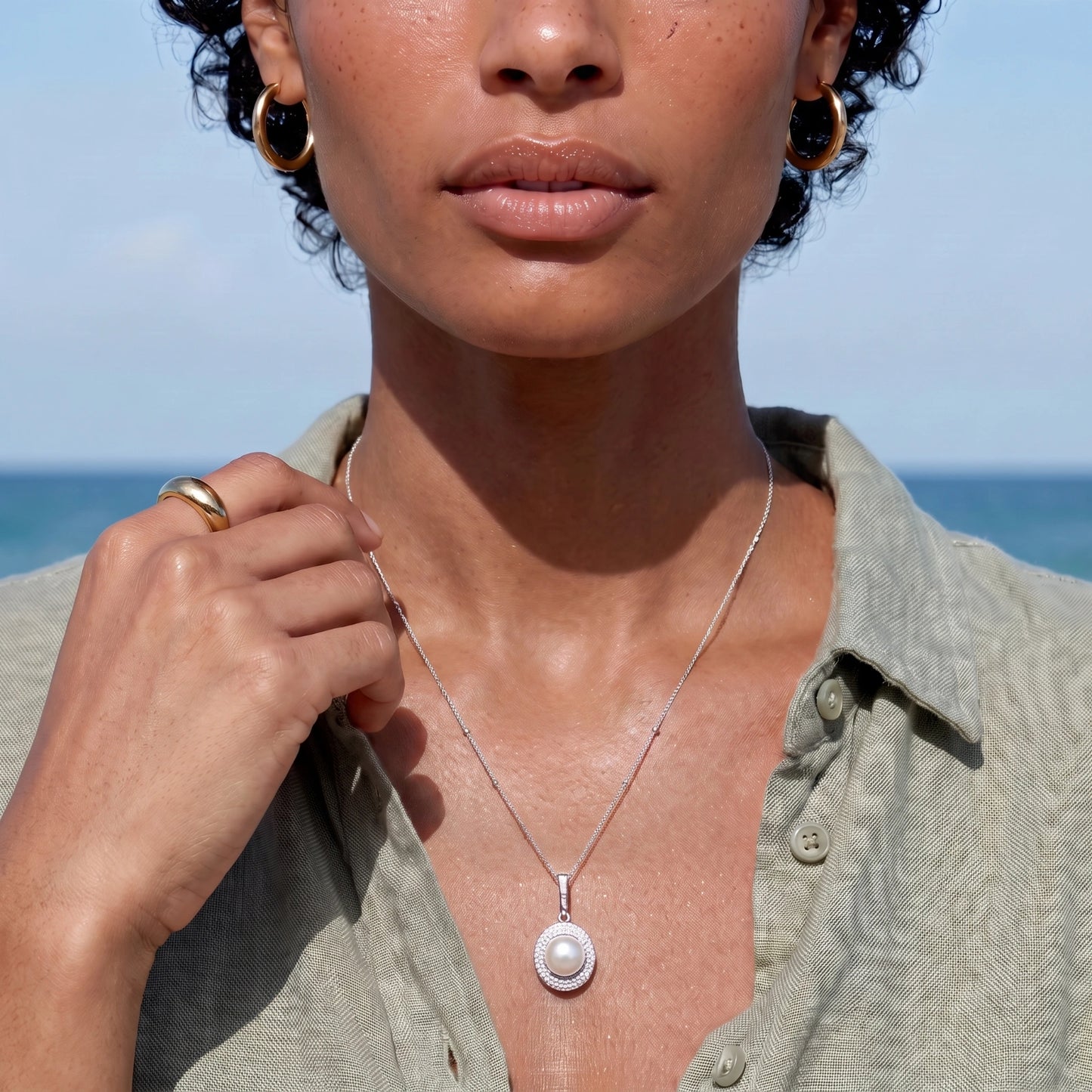 Pearl Halo Necklace
