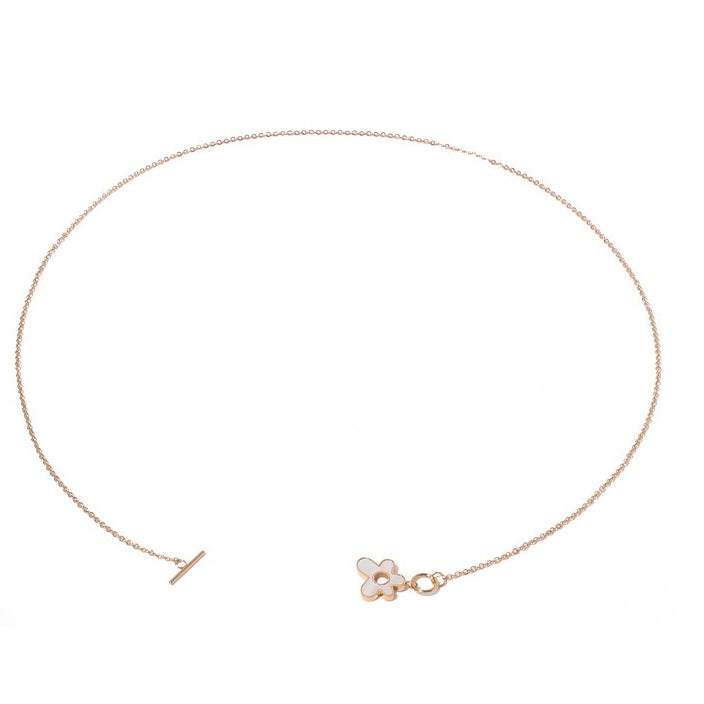 White Flower Pendant Necklace