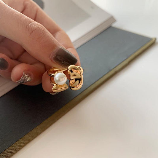 The Only | Flower pearl open ring - Modingo Modingo