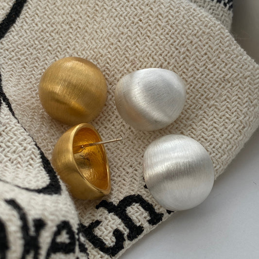Frosted Textured Ball Earrings - Modingo Modingo